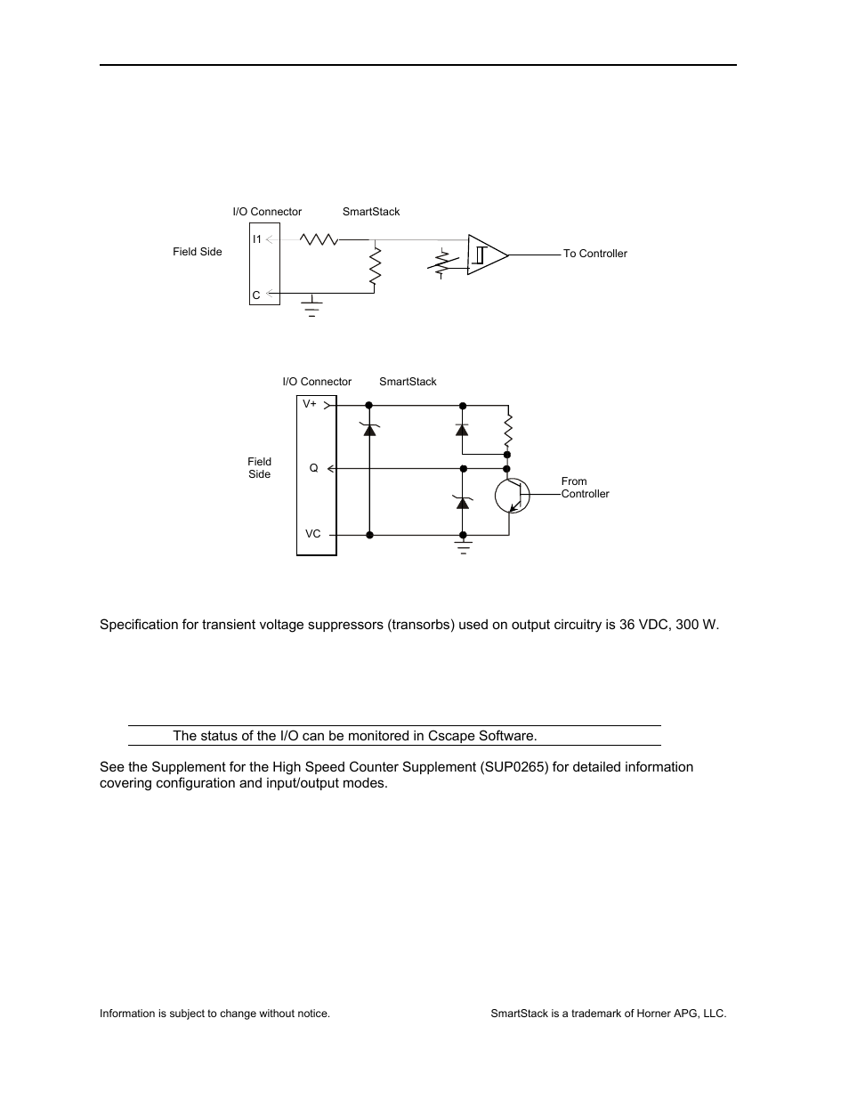 3internal circuit schematic, 4configuration and modes | Horner APG SmartStack I/O HE-HSC600 User Manual | Page 3 / 8
