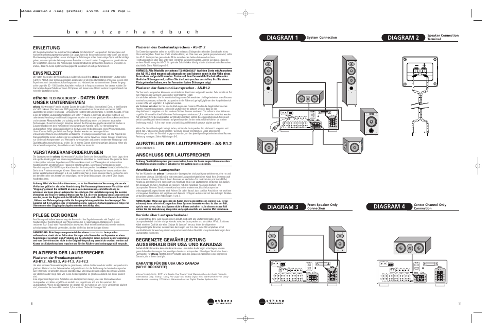 Diagram 1, Diagram 2, Diagram 3 | Diagram 4 | Athena Technologies AS-B2.2 User Manual | Page 6 / 8