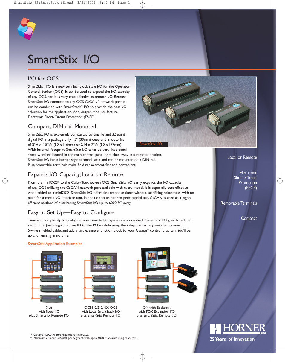 Horner APG SmartStix User Manual | 2 pages