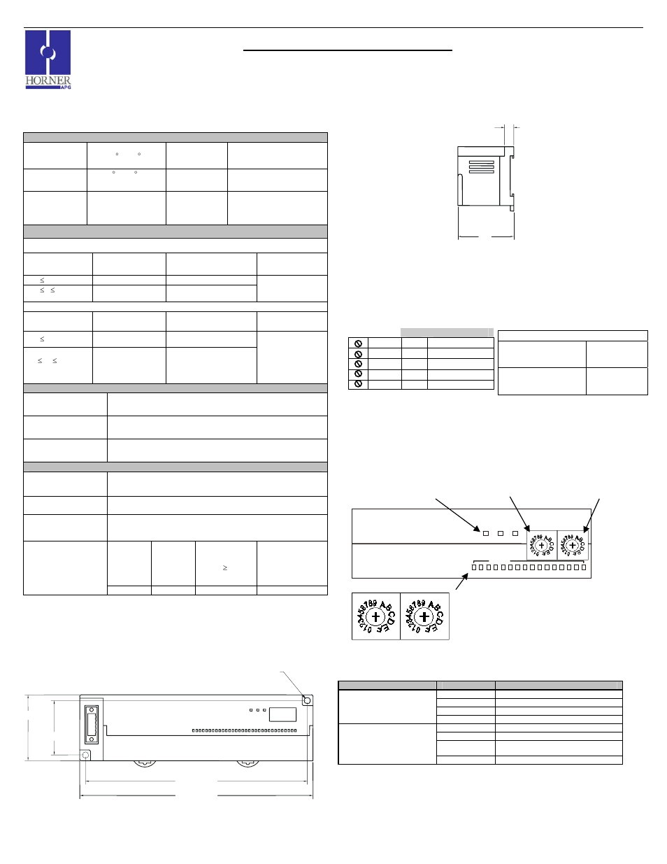 Horner APG SmartStix HE559DQM602 User Manual | 2 pages