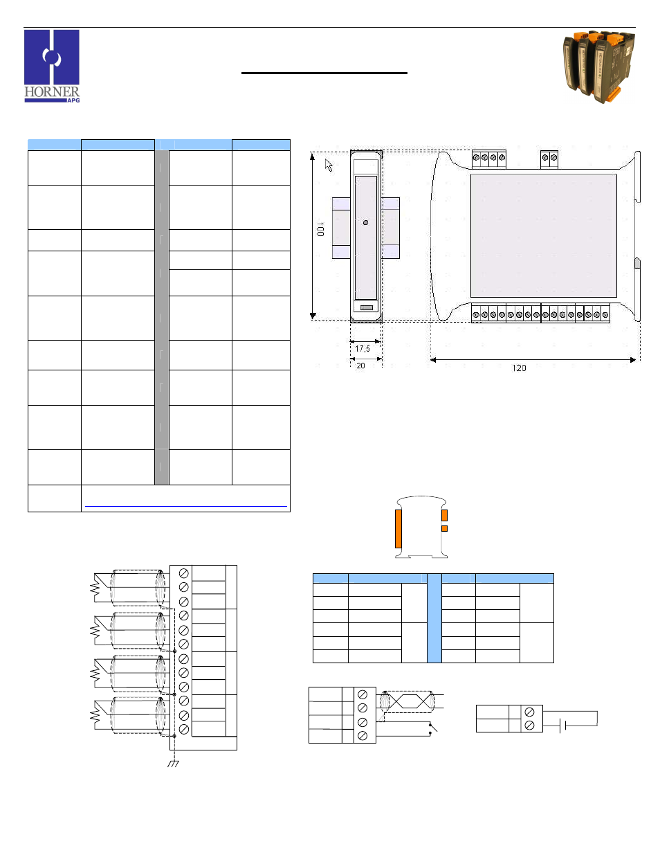 Horner APG SmartMod HE359RTD100 User Manual | 2 pages