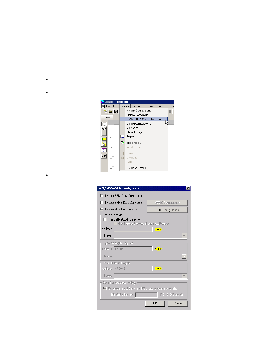 2 sms configuration, Sms configuration | Horner APG XLt OCS HE-GSM04 User Manual | Page 27 / 62