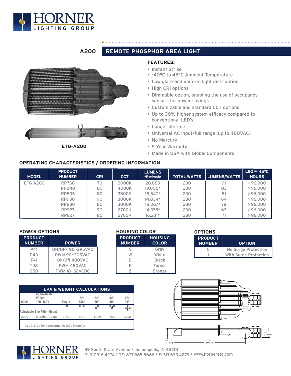 Horner APG A-200 User Manual | 2 pages
