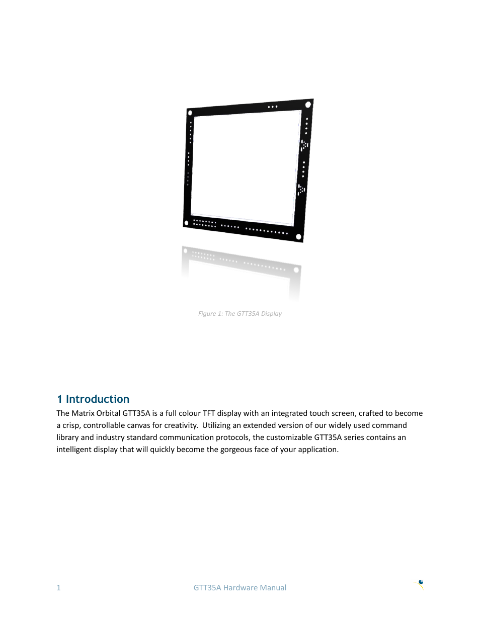 1 introduction | Matrix Orbital GTT35 User Manual | Page 5 / 19