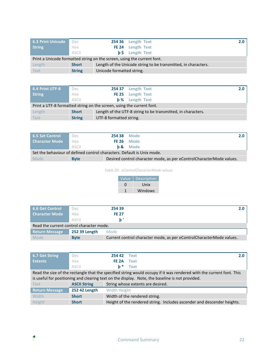 Matrix Orbital GTT70A User Manual | Page 26 / 53