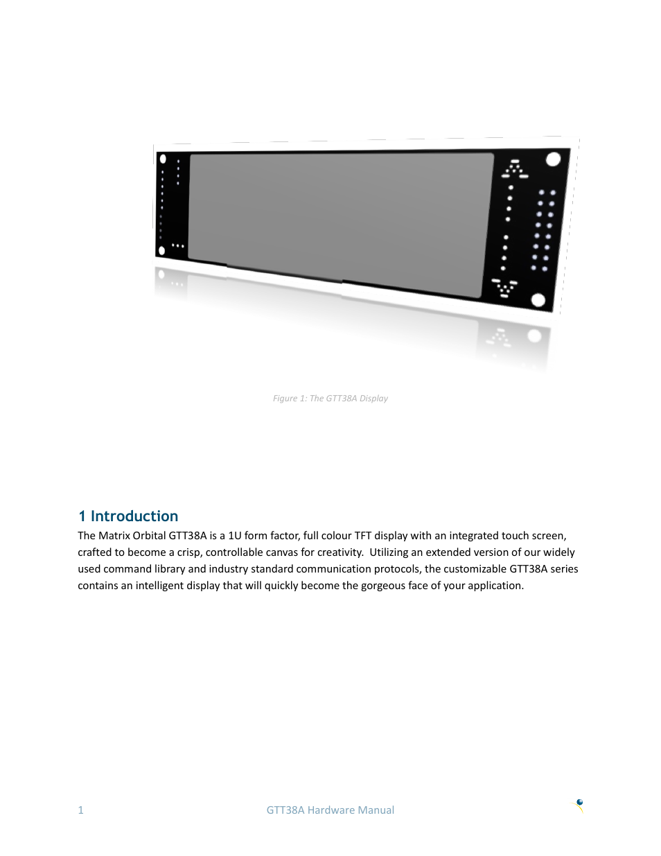 1 introduction | Matrix Orbital GTT38A User Manual | Page 5 / 19