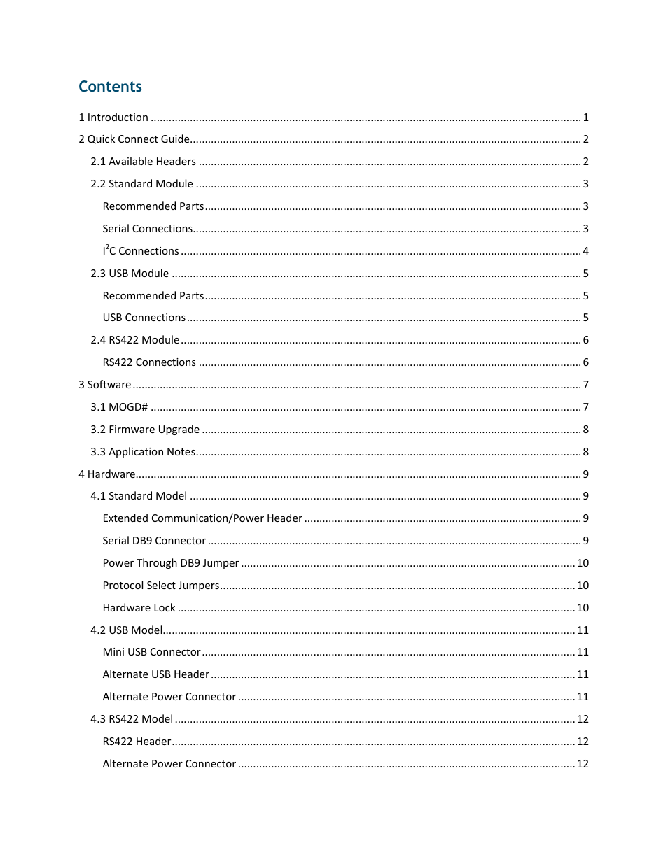 Matrix Orbital GLK24064-25 User Manual | Page 3 / 71