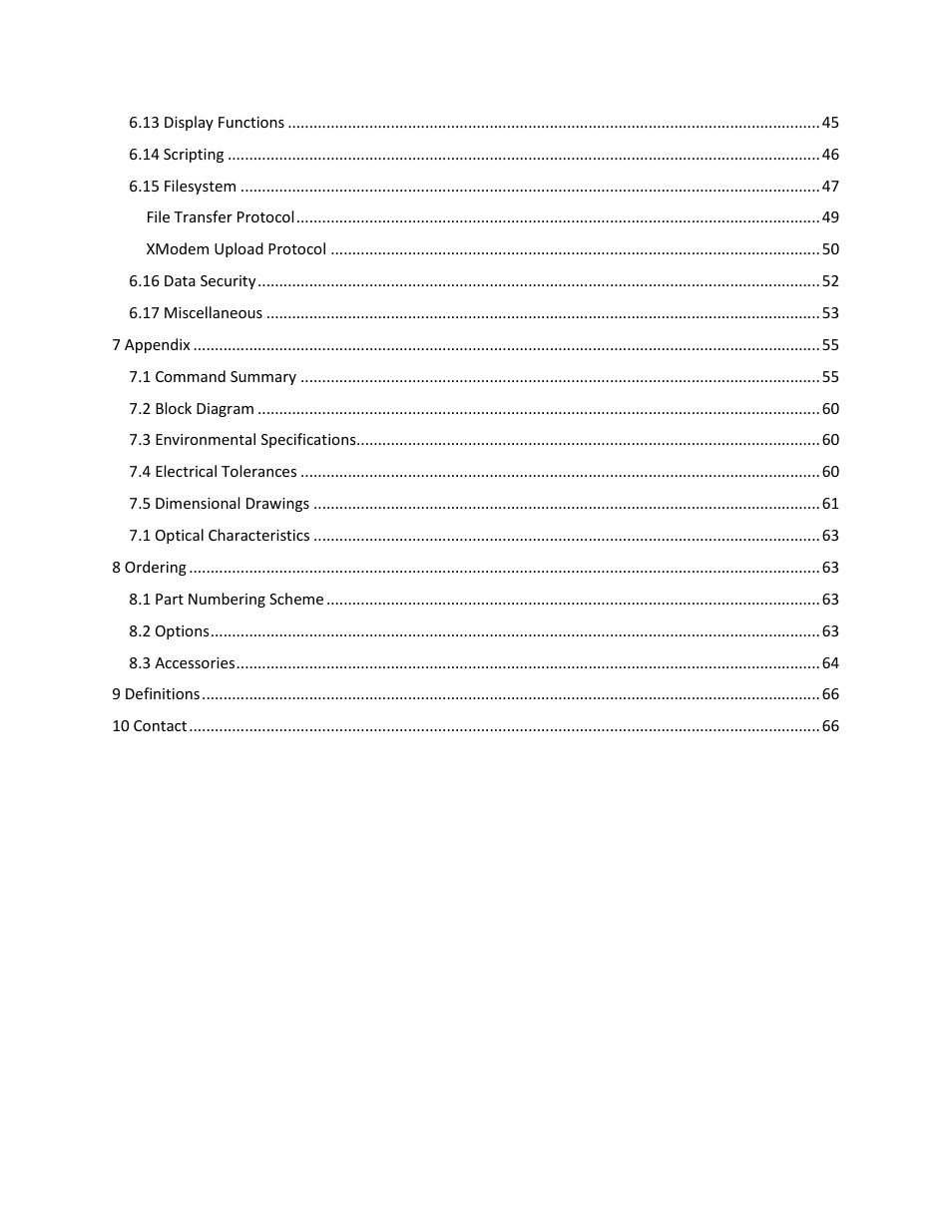 Matrix Orbital GLK24064-25 User Manual | Page 5 / 71
