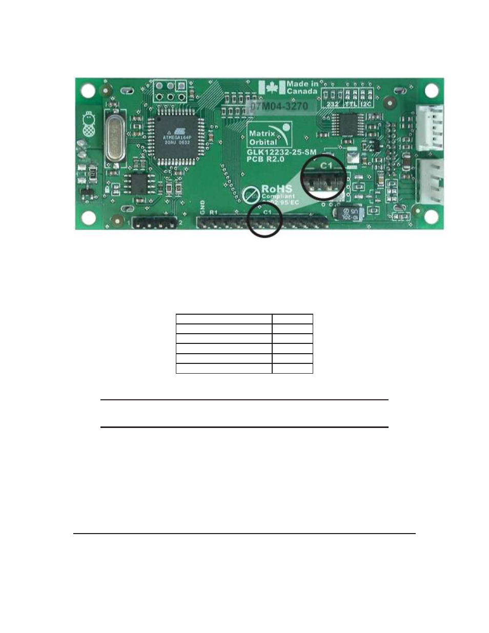 6 filesystem lock jumper | Matrix Orbital GLK12232-25-SM User Manual | Page 16 / 70