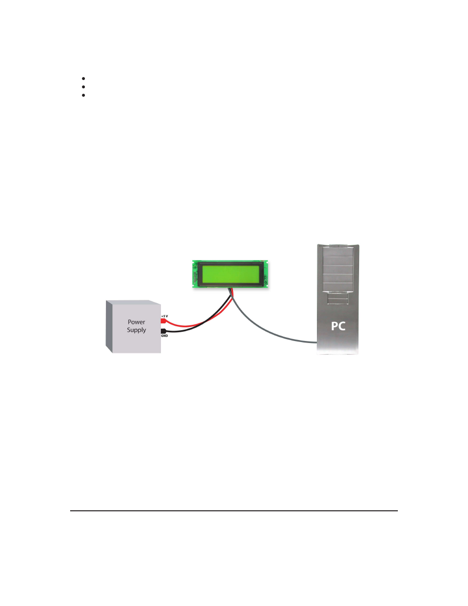 4 connecting to a pc, 5 installing the software | Matrix Orbital GLK12232-25-SM User Manual | Page 9 / 70