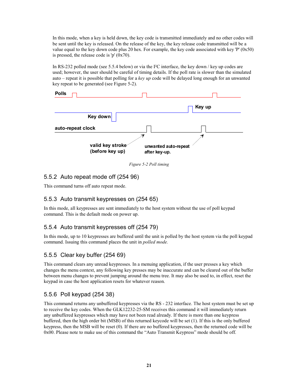 Matrix Orbital GLK12232-25-SM Legacy User Manual | Page 21 / 41