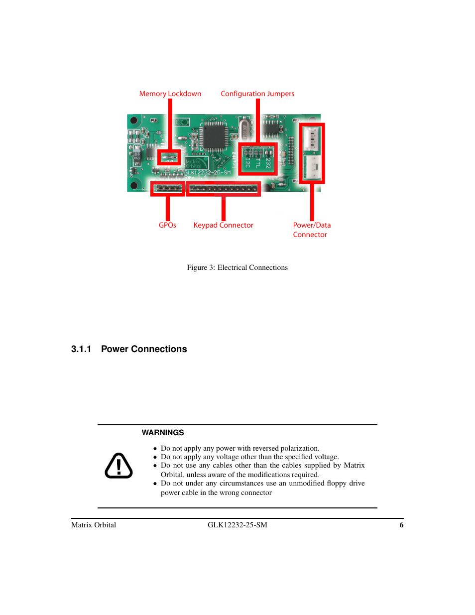 Matrix Orbital GLK12232-25-SM Legacy User Manual | Page 10 / 42