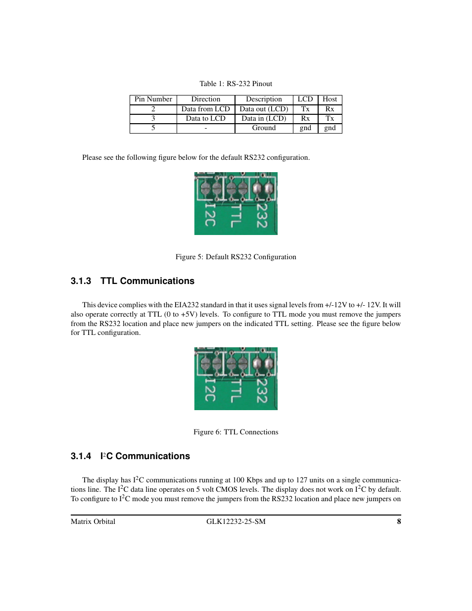 Matrix Orbital GLK12232-25-SM Legacy User Manual | Page 12 / 42