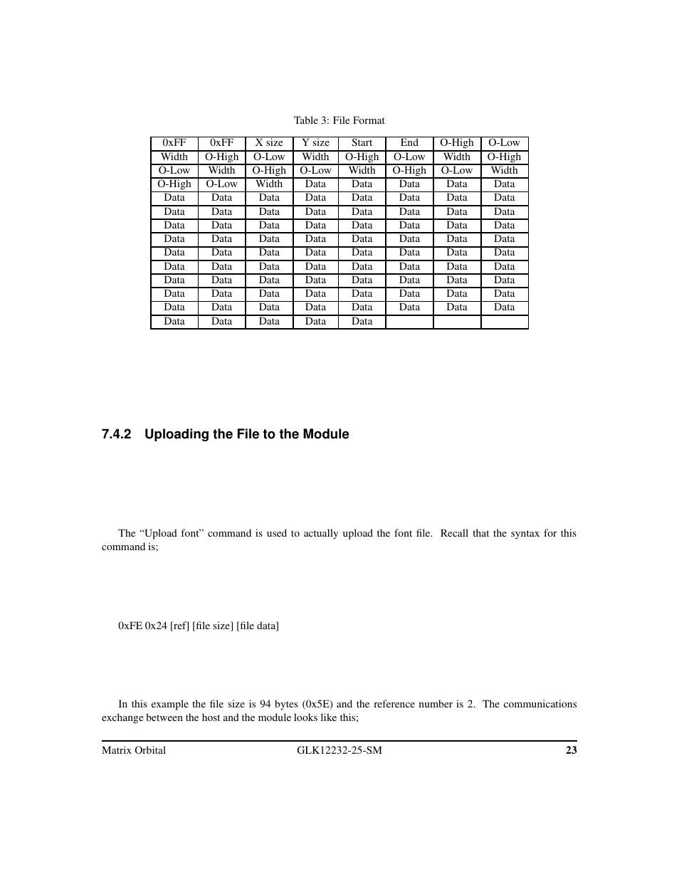 Matrix Orbital GLK12232-25-SM Legacy User Manual | Page 27 / 42