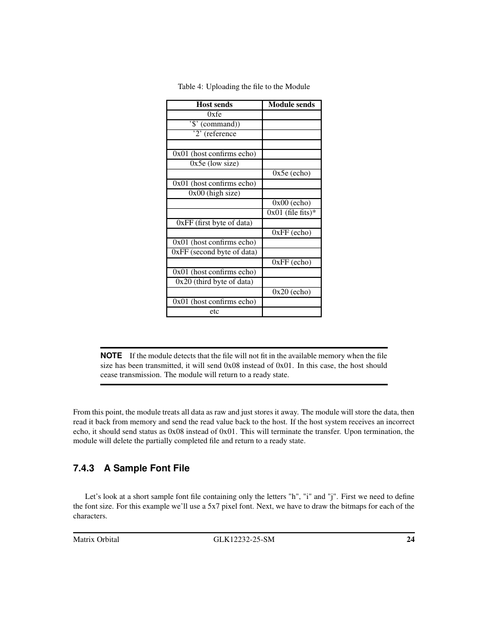 Matrix Orbital GLK12232-25-SM Legacy User Manual | Page 28 / 42