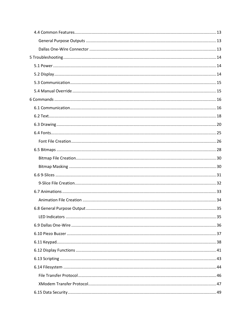 Matrix Orbital GLK19264A-7T-1U User Manual | Page 4 / 68