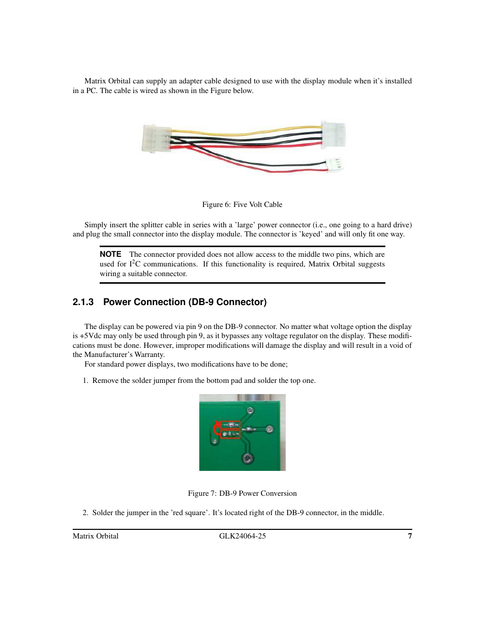 Matrix Orbital GLK24064-25 Legacy User Manual | Page 11 / 47