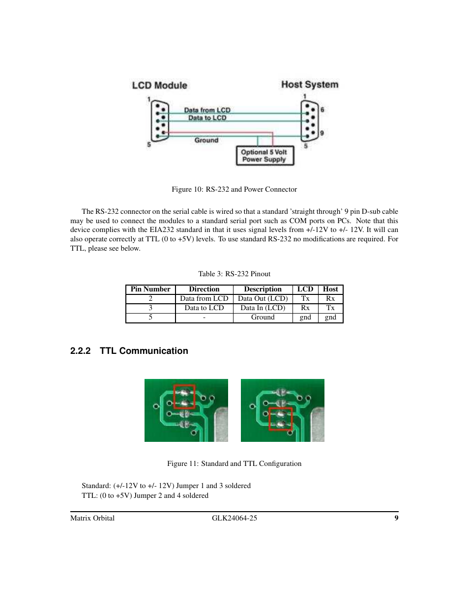 Matrix Orbital GLK24064-25 Legacy User Manual | Page 13 / 47