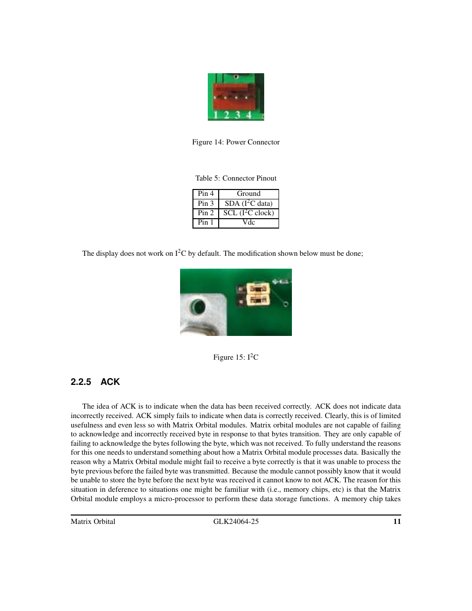 Matrix Orbital GLK24064-25 Legacy User Manual | Page 15 / 47