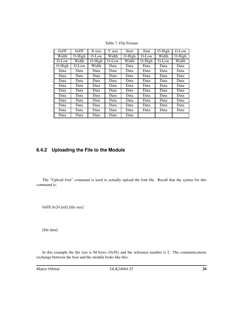 Matrix Orbital GLK24064-25 Legacy User Manual | Page 30 / 47