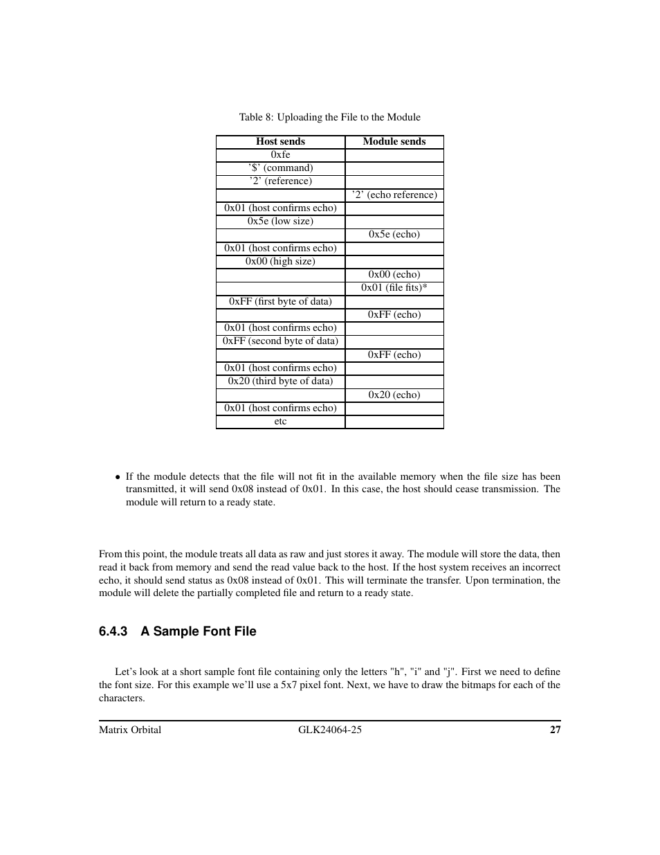 Matrix Orbital GLK24064-25 Legacy User Manual | Page 31 / 47