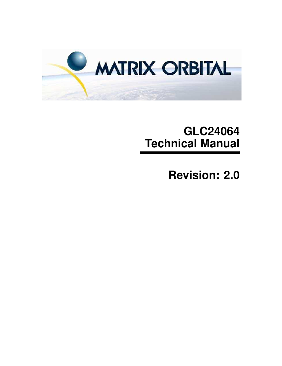 Matrix Orbital GLC24064 User Manual | 44 pages
