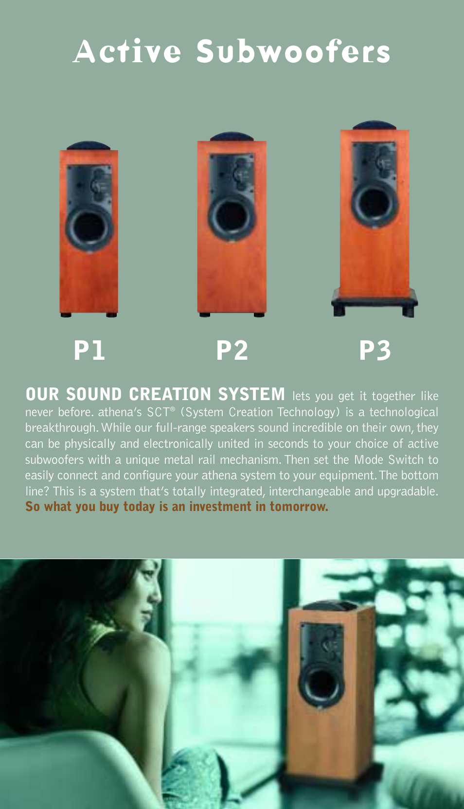 Active subwoofers, P1 p2 p3 | Athena Technologies S1 User Manual | Page 4 / 16