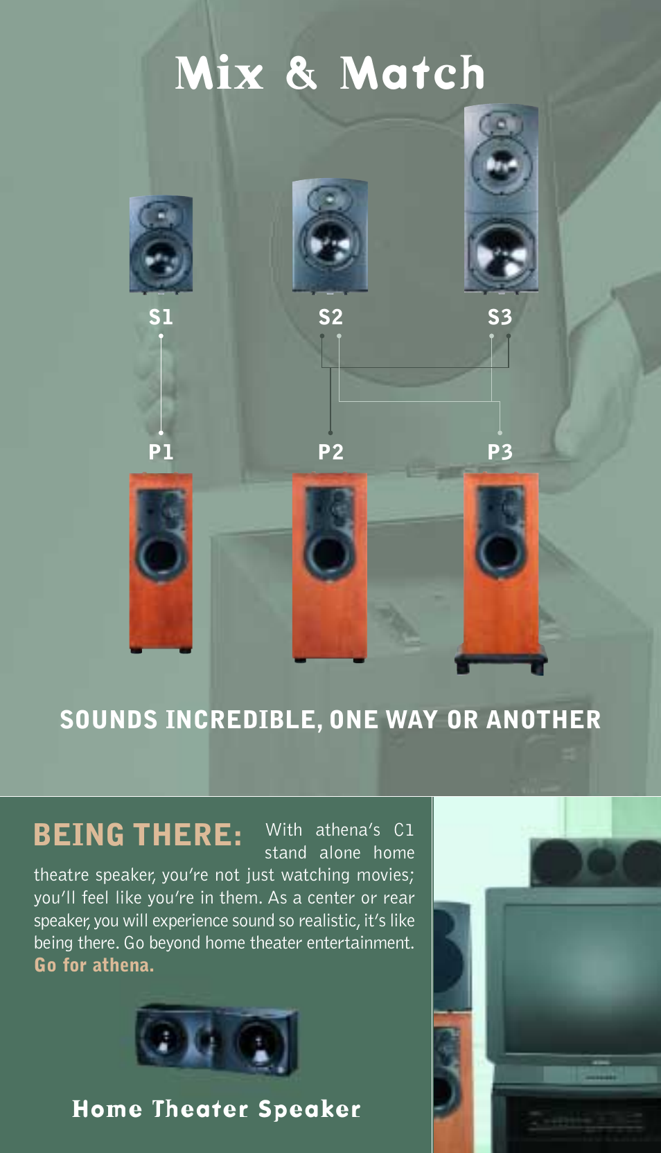Mix & match, Being there | Athena Technologies S1 User Manual | Page 8 / 16