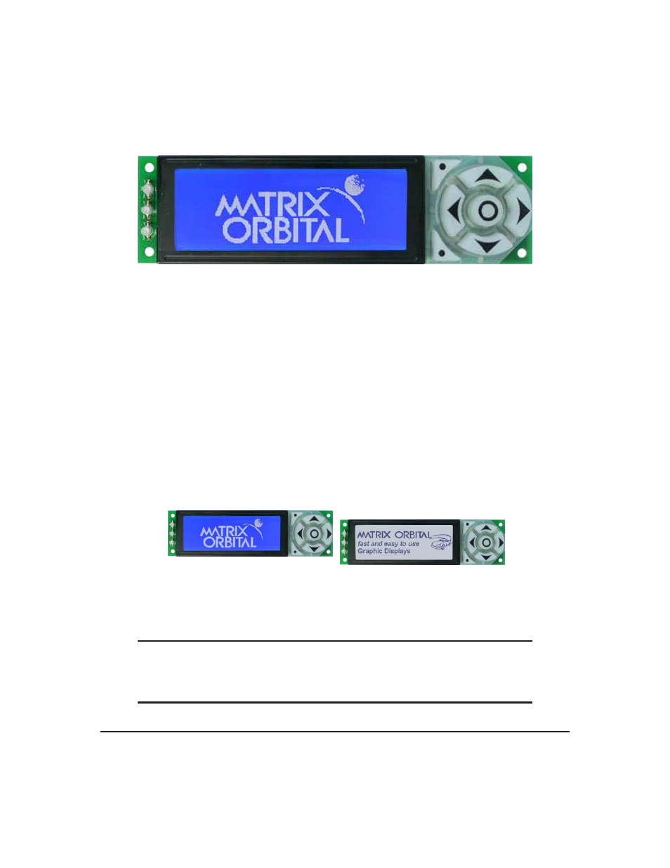 1getting started, 1 display options available, 2 accessories | Matrix Orbital GLK19264-7T-1U User Manual | Page 6 / 71