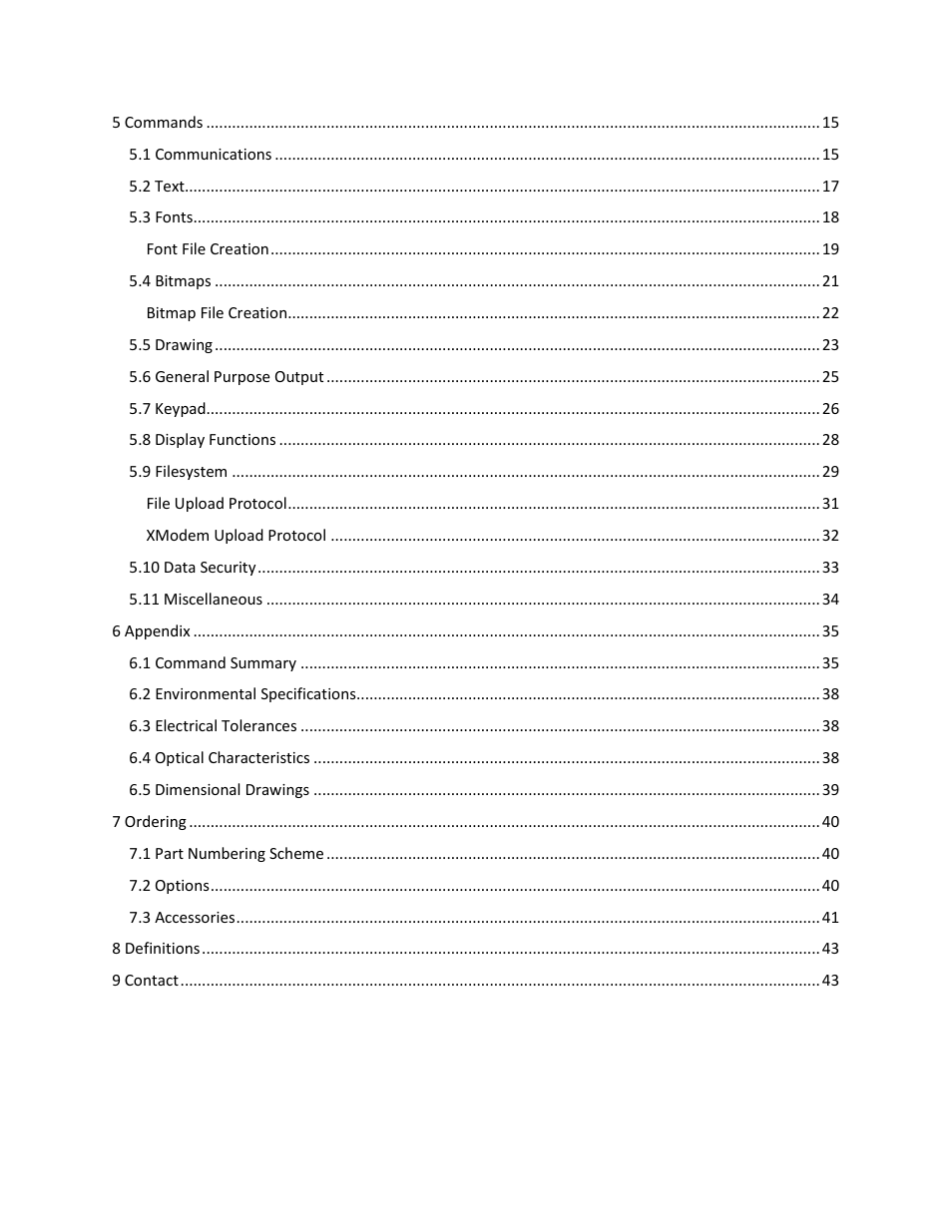 Matrix Orbital GLK24064-16-1U User Manual | Page 4 / 48