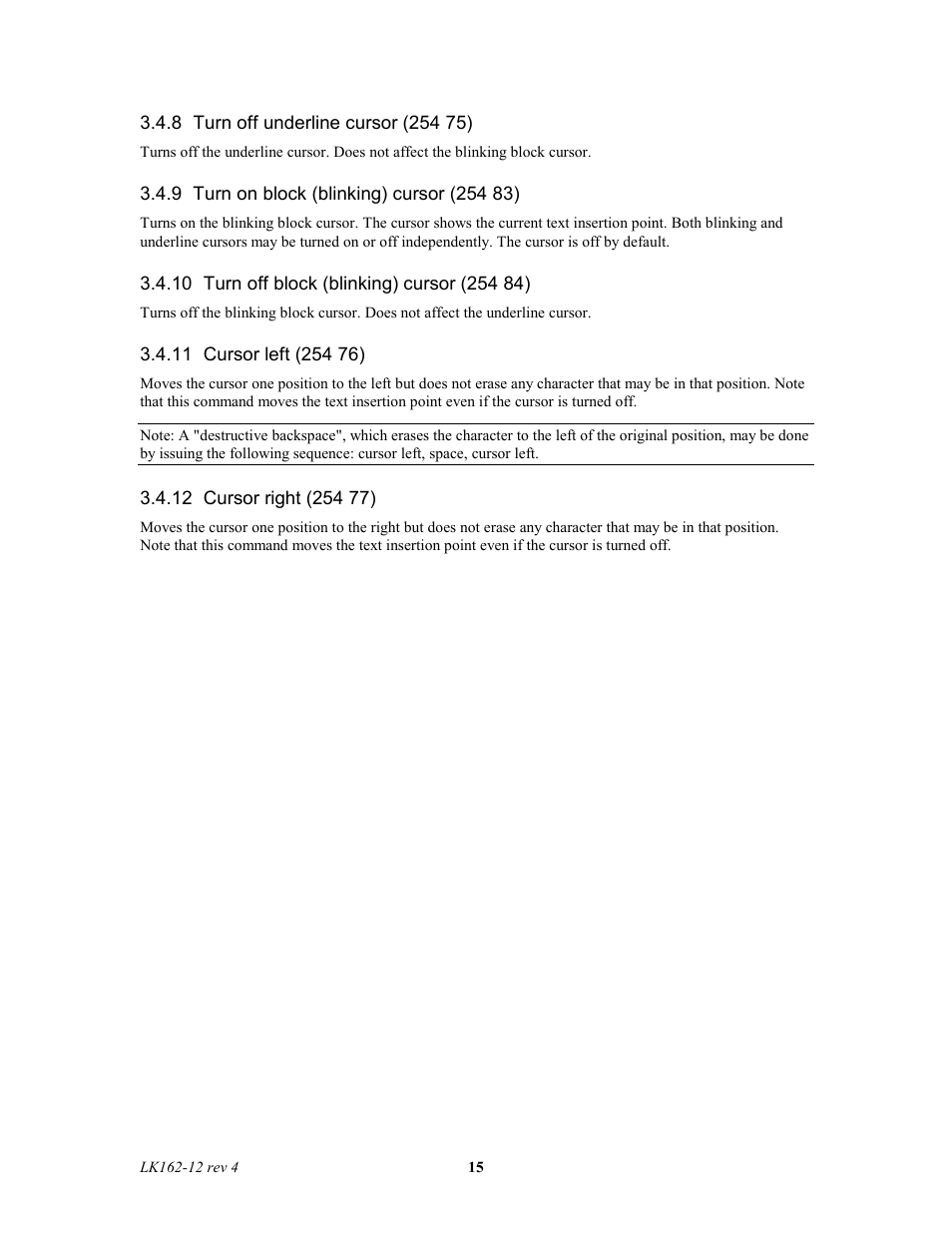 Matrix Orbital LK162-12 Legacy User Manual | Page 15 / 37