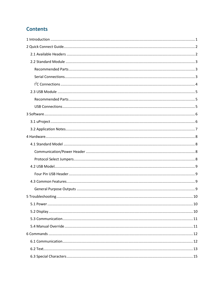Matrix Orbital LK162A-4T User Manual | Page 3 / 36