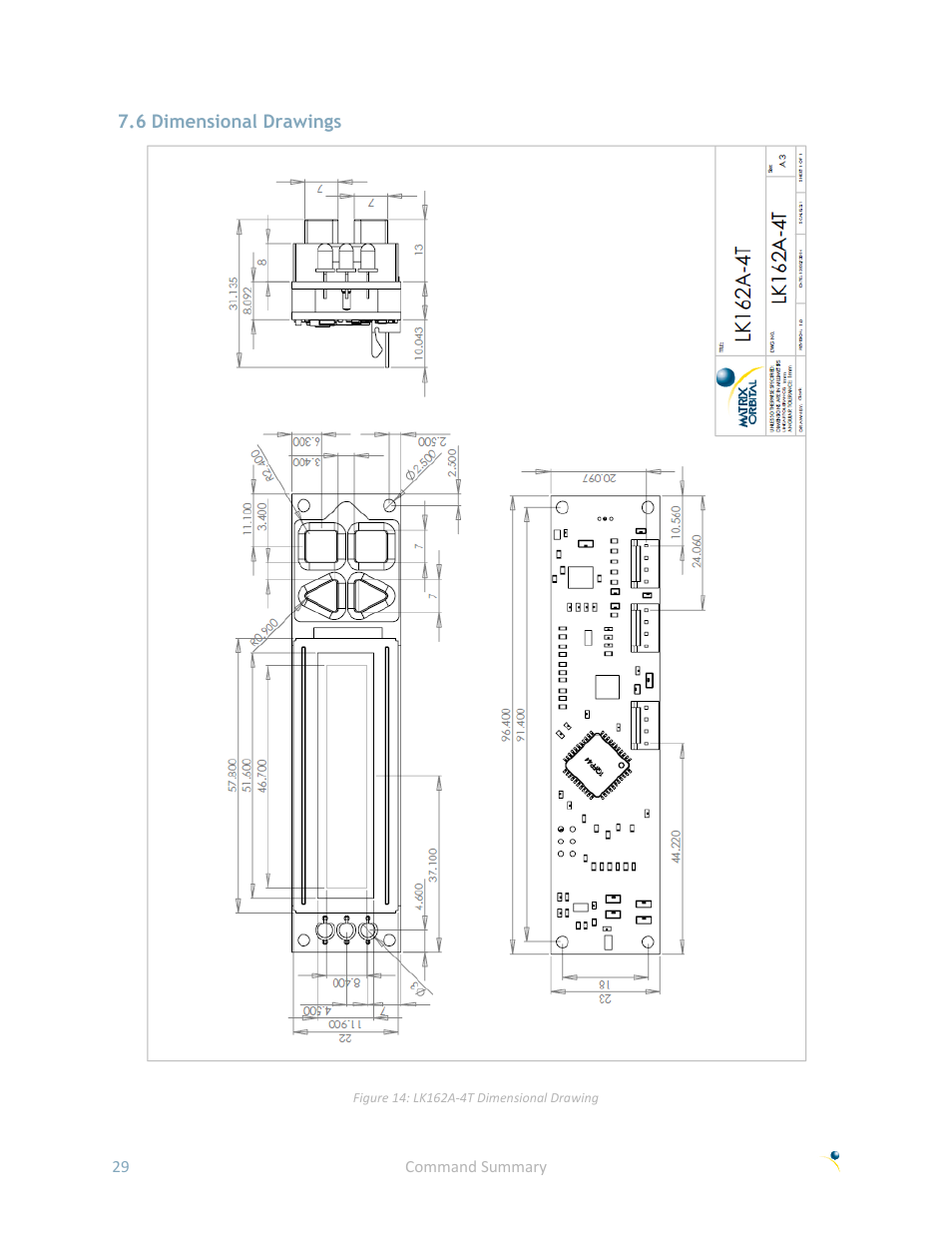 6 dimensional drawings | Matrix Orbital LK162A-4T User Manual | Page 33 / 36