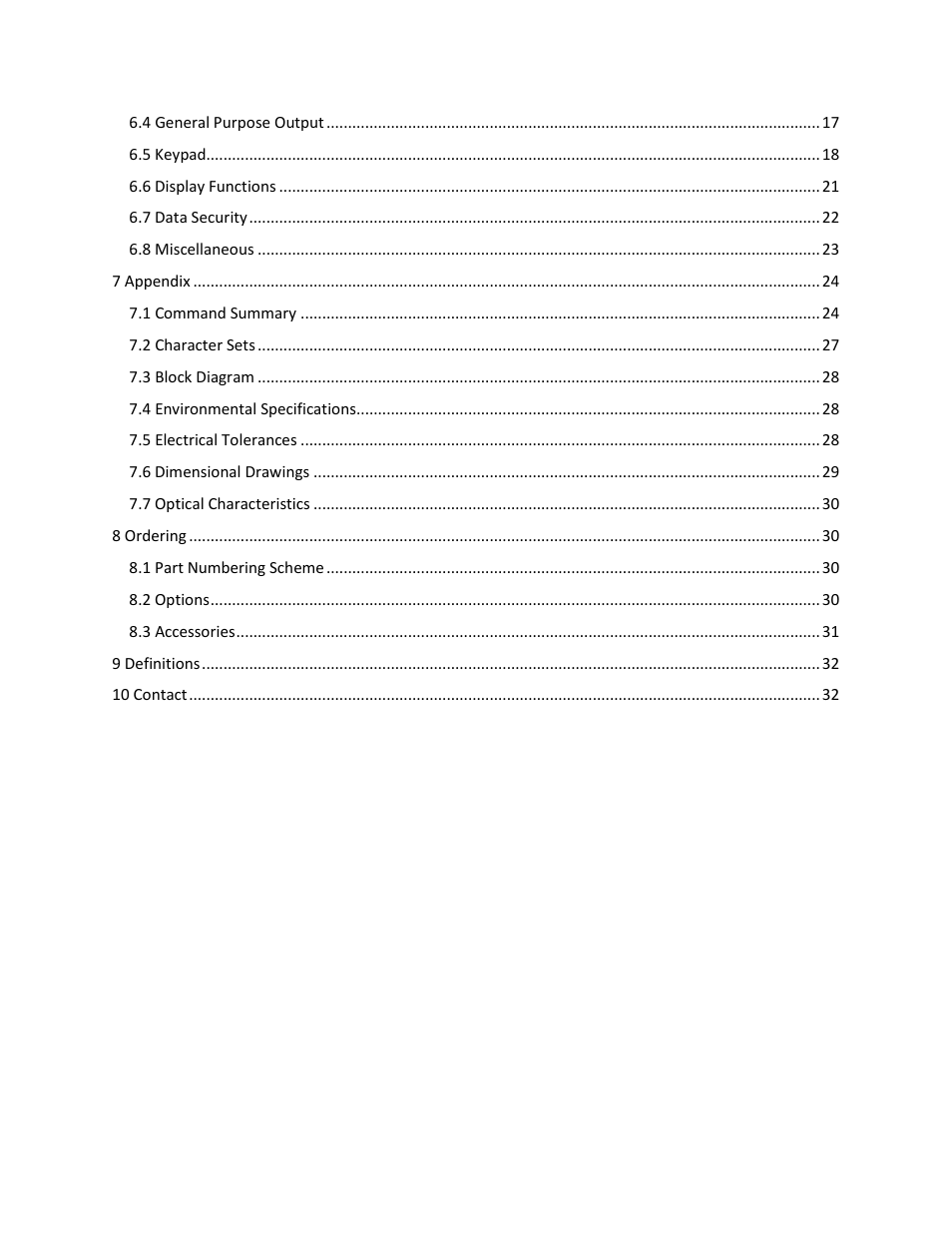Matrix Orbital LK162A-4T User Manual | Page 4 / 36