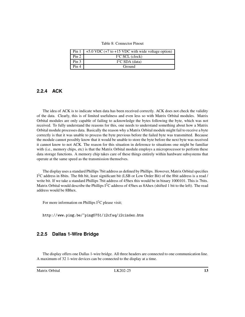 Matrix Orbital LK202-25 Legacy User Manual | Page 17 / 50