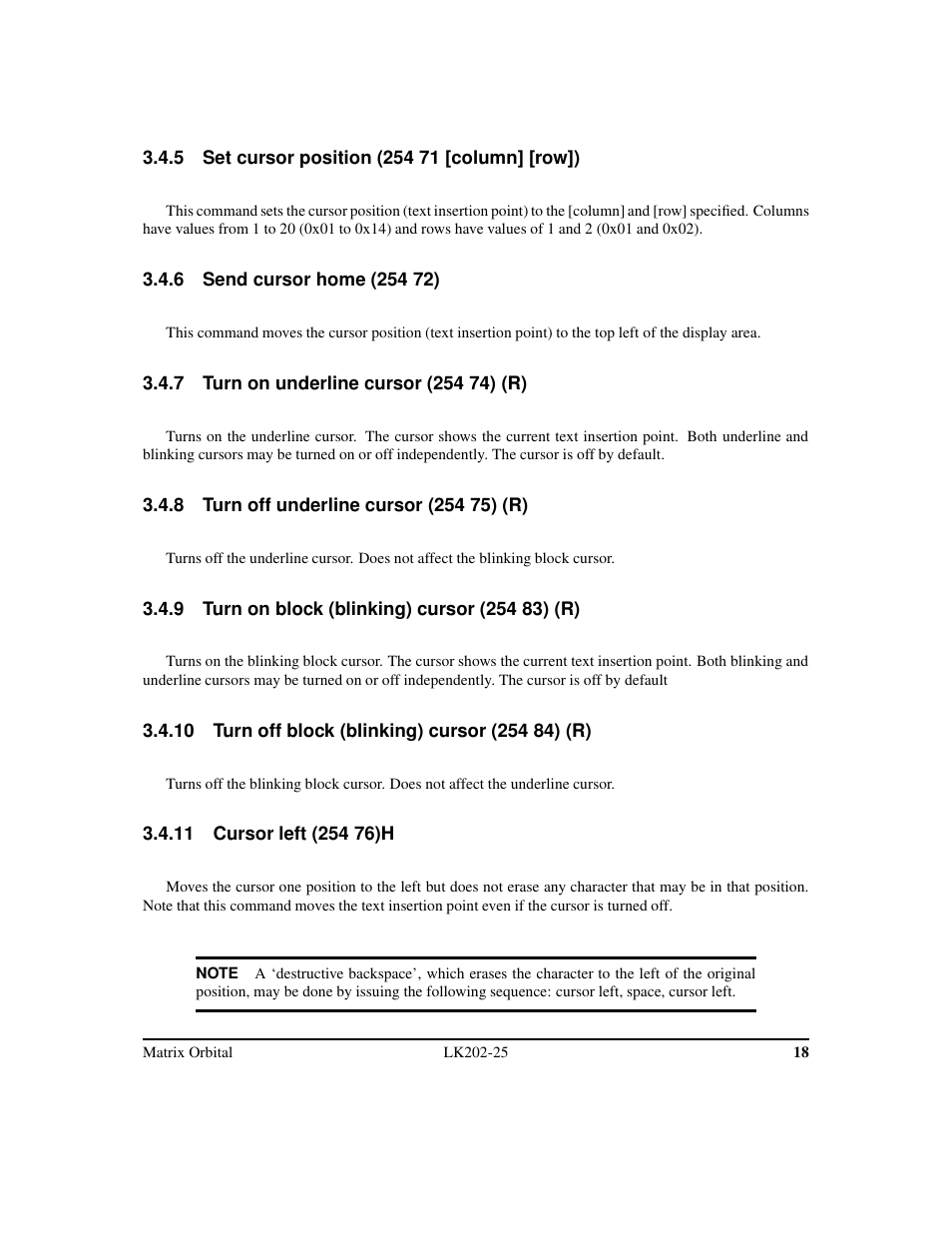 Matrix Orbital LK202-25 Legacy User Manual | Page 22 / 50