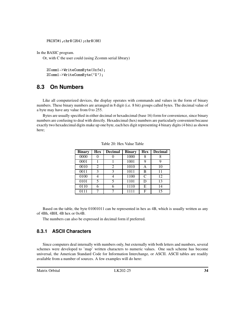 3 on numbers | Matrix Orbital LK202-25 Legacy User Manual | Page 38 / 50
