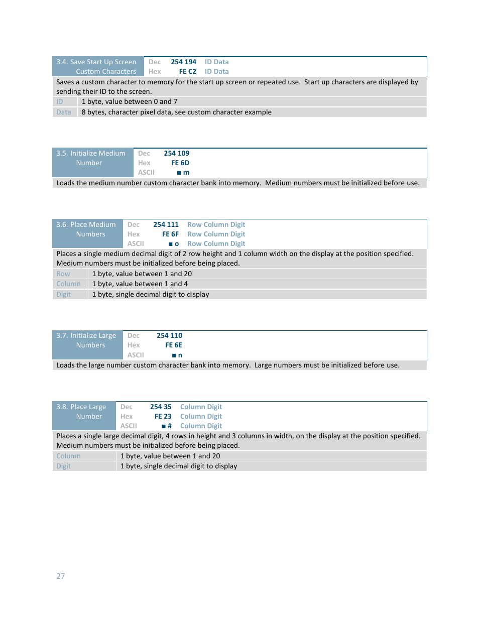 Matrix Orbital LK204-25 User Manual | Page 27 / 47