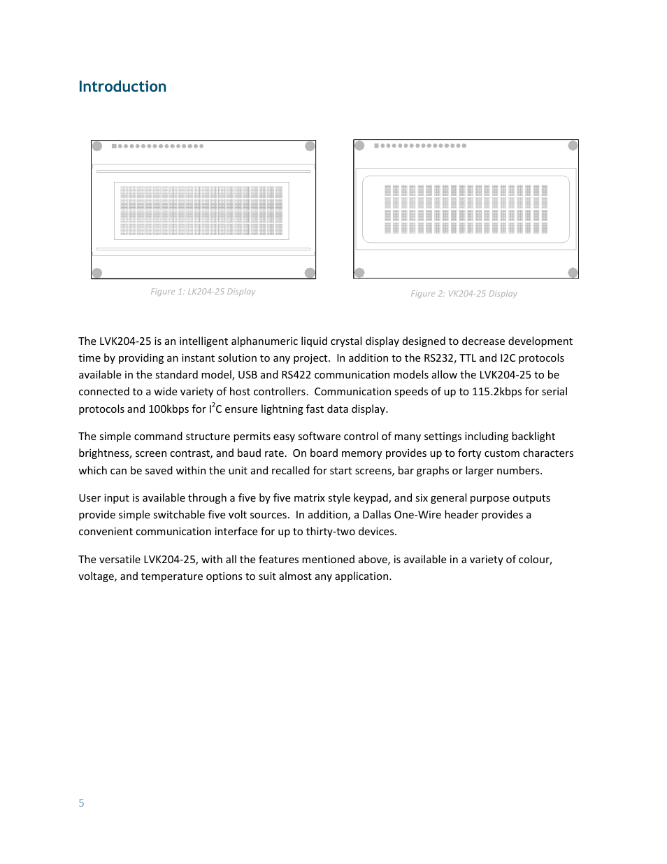 Introduction | Matrix Orbital LK204-25 User Manual | Page 5 / 47