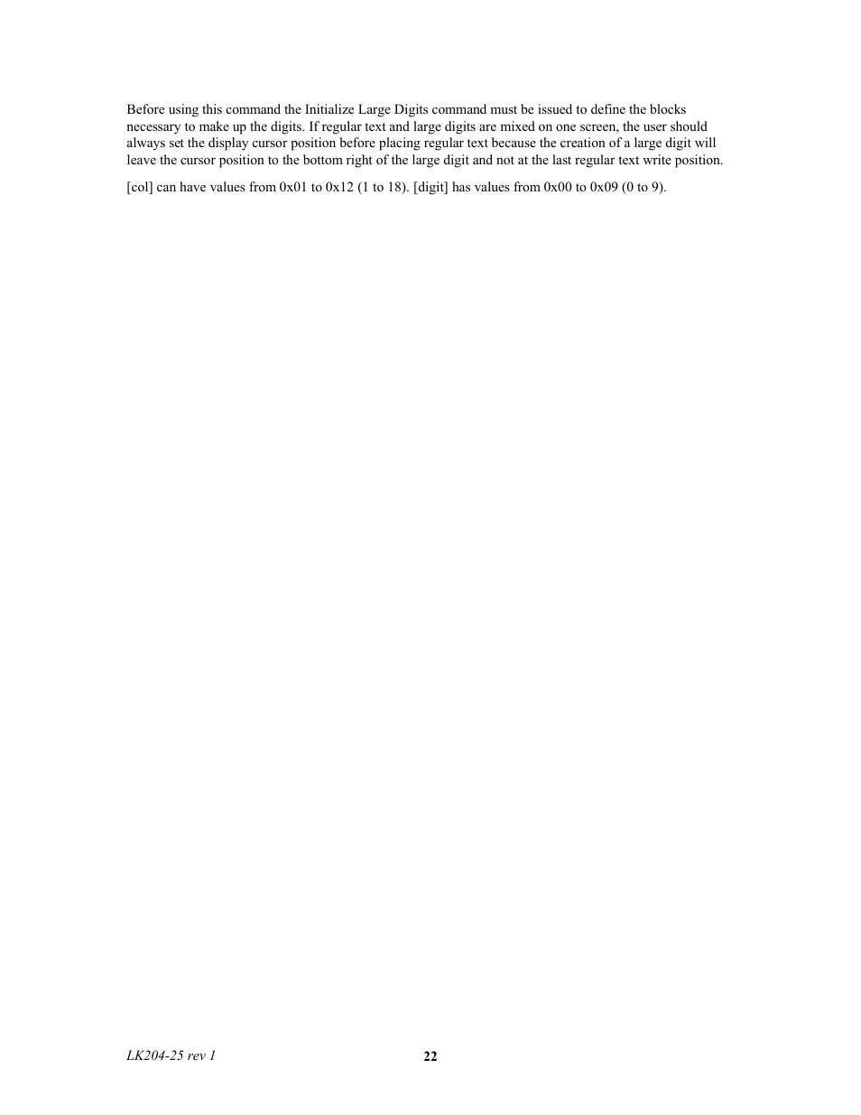 Matrix Orbital LK204-25 Legacy User Manual | Page 22 / 33