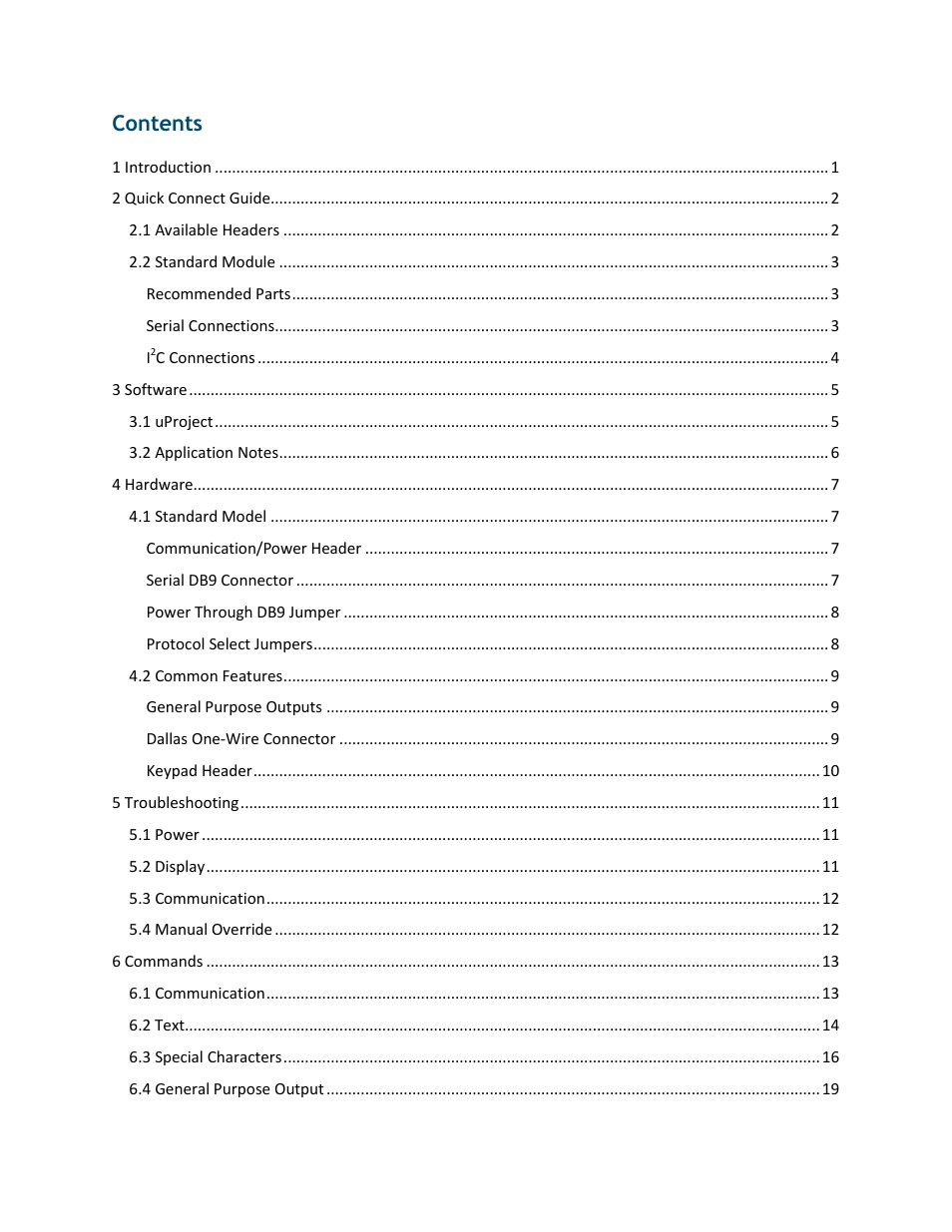 Matrix Orbital LK404-25 User Manual | Page 3 / 37