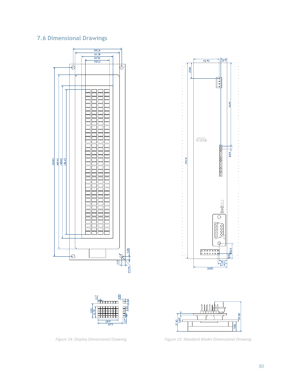 6 dimensional drawings | Matrix Orbital LK404-25 User Manual | Page 34 / 37