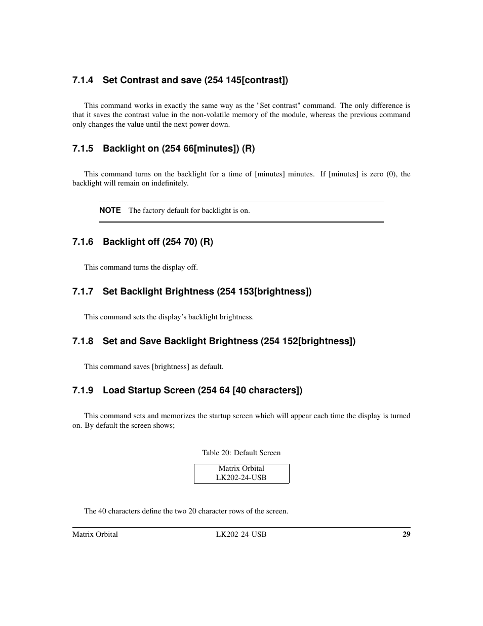 Matrix Orbital LK202-24-USB User Manual | Page 33 / 48