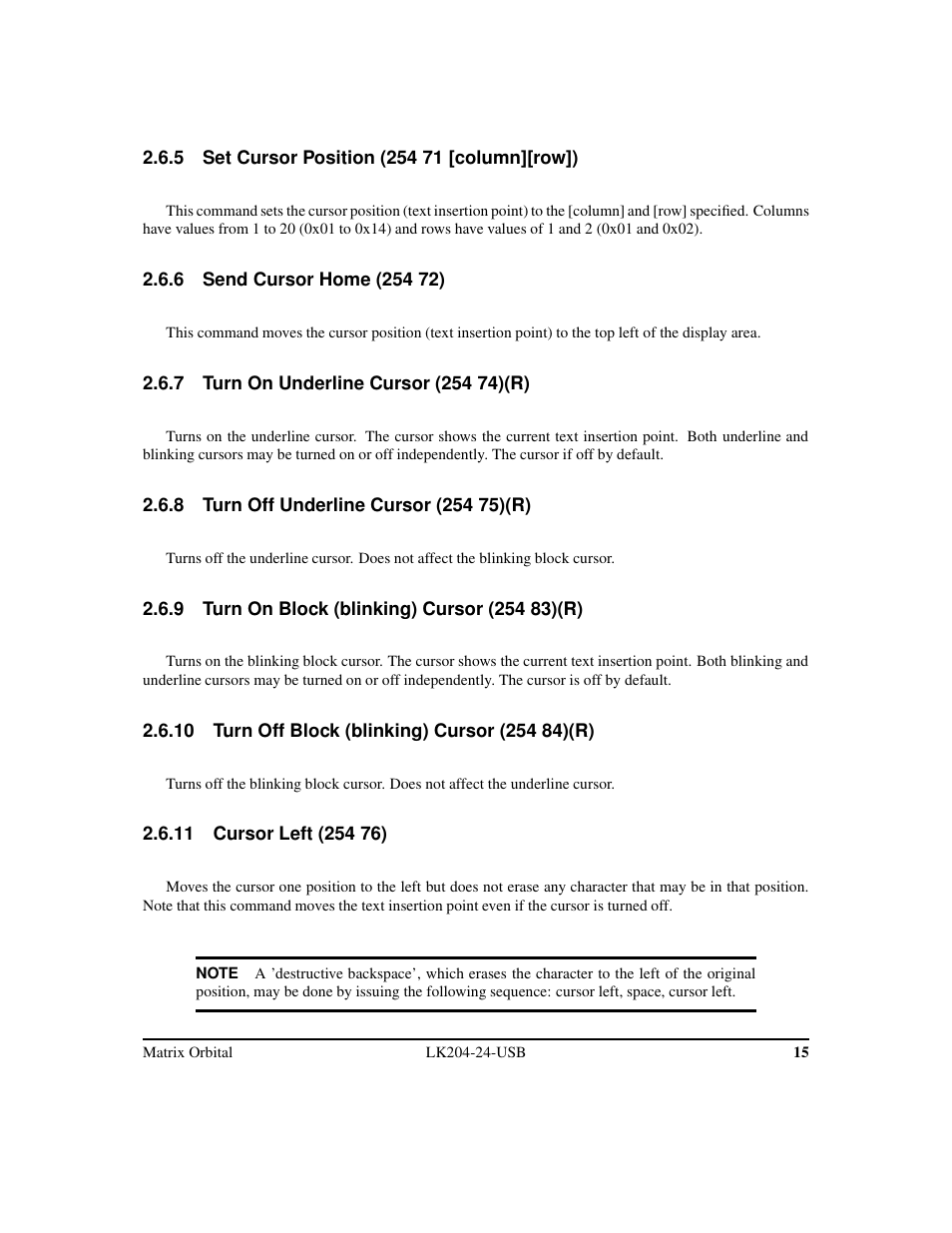Matrix Orbital LK204-24-USB User Manual | Page 19 / 49