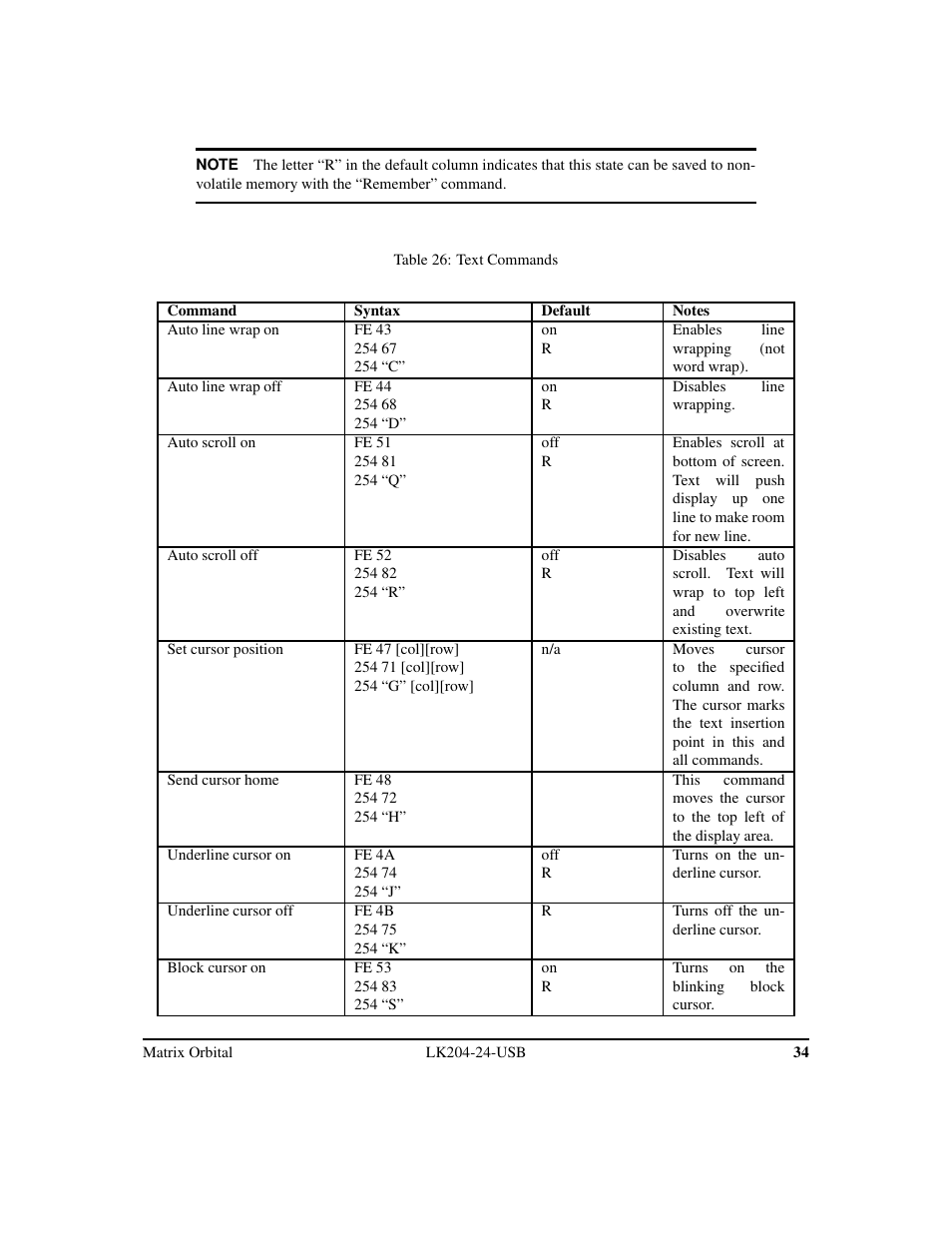 Matrix Orbital LK204-24-USB User Manual | Page 38 / 49