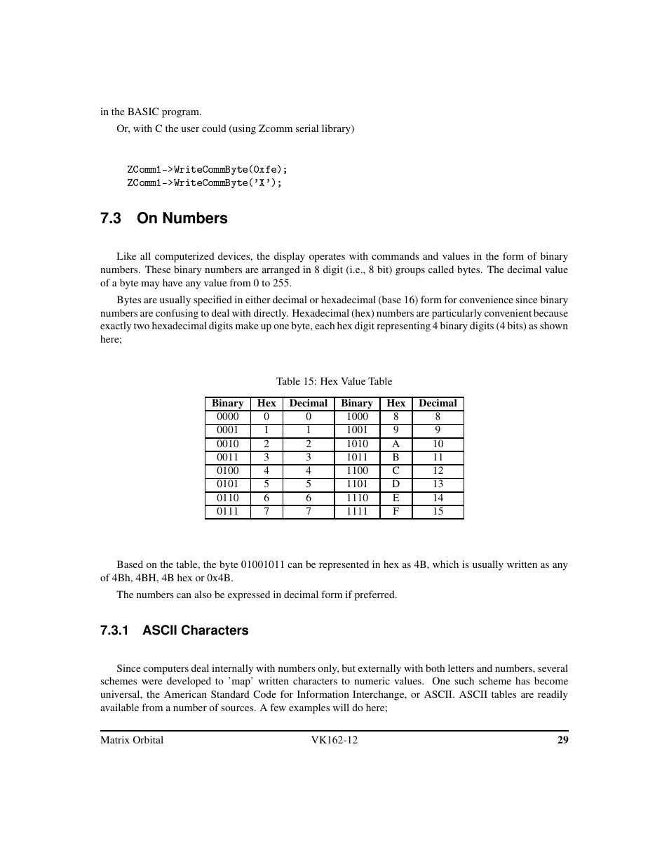3 on numbers | Matrix Orbital VK162-12 Legacy User Manual | Page 33 / 44