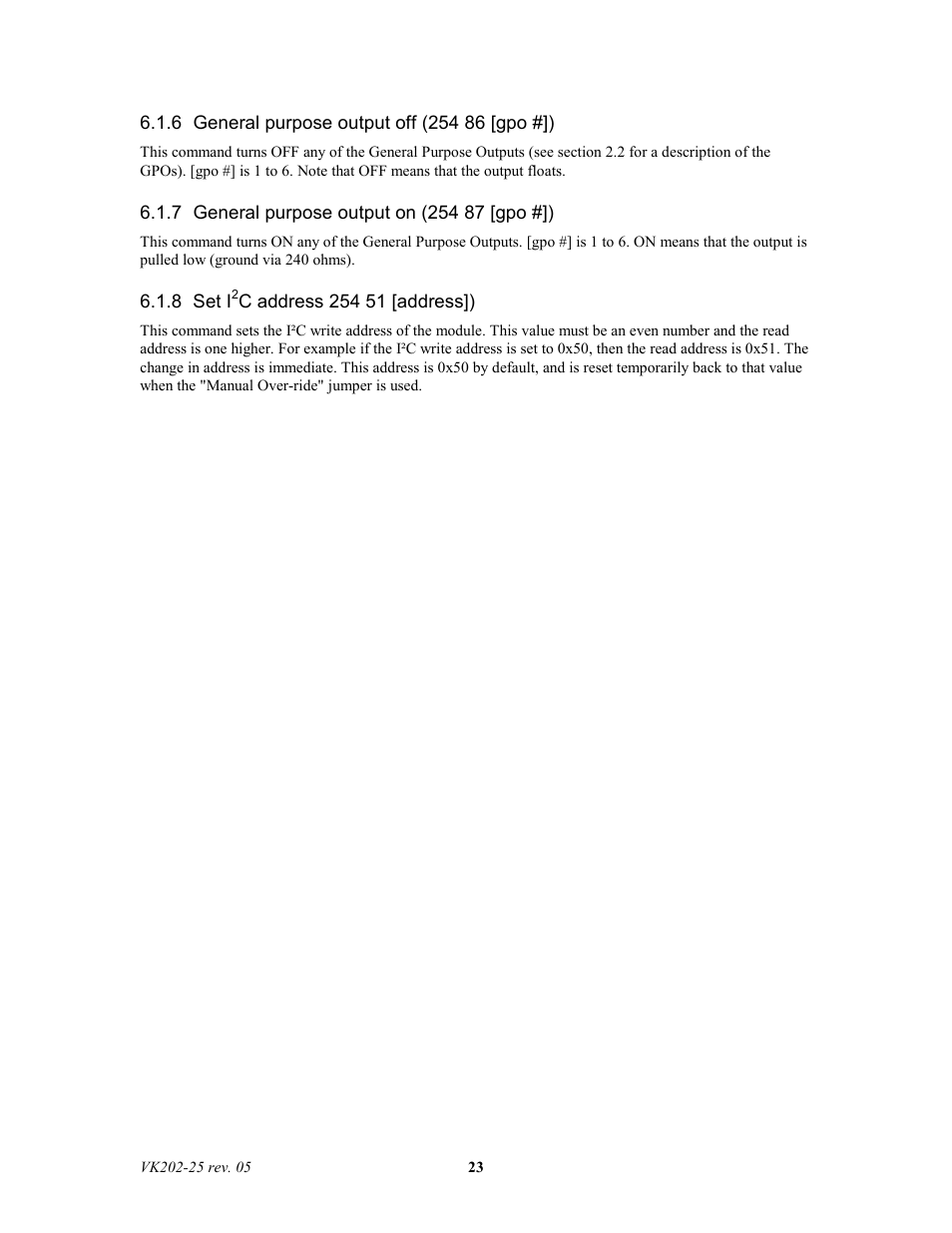 Matrix Orbital VK202-25 Legacy User Manual | Page 23 / 35