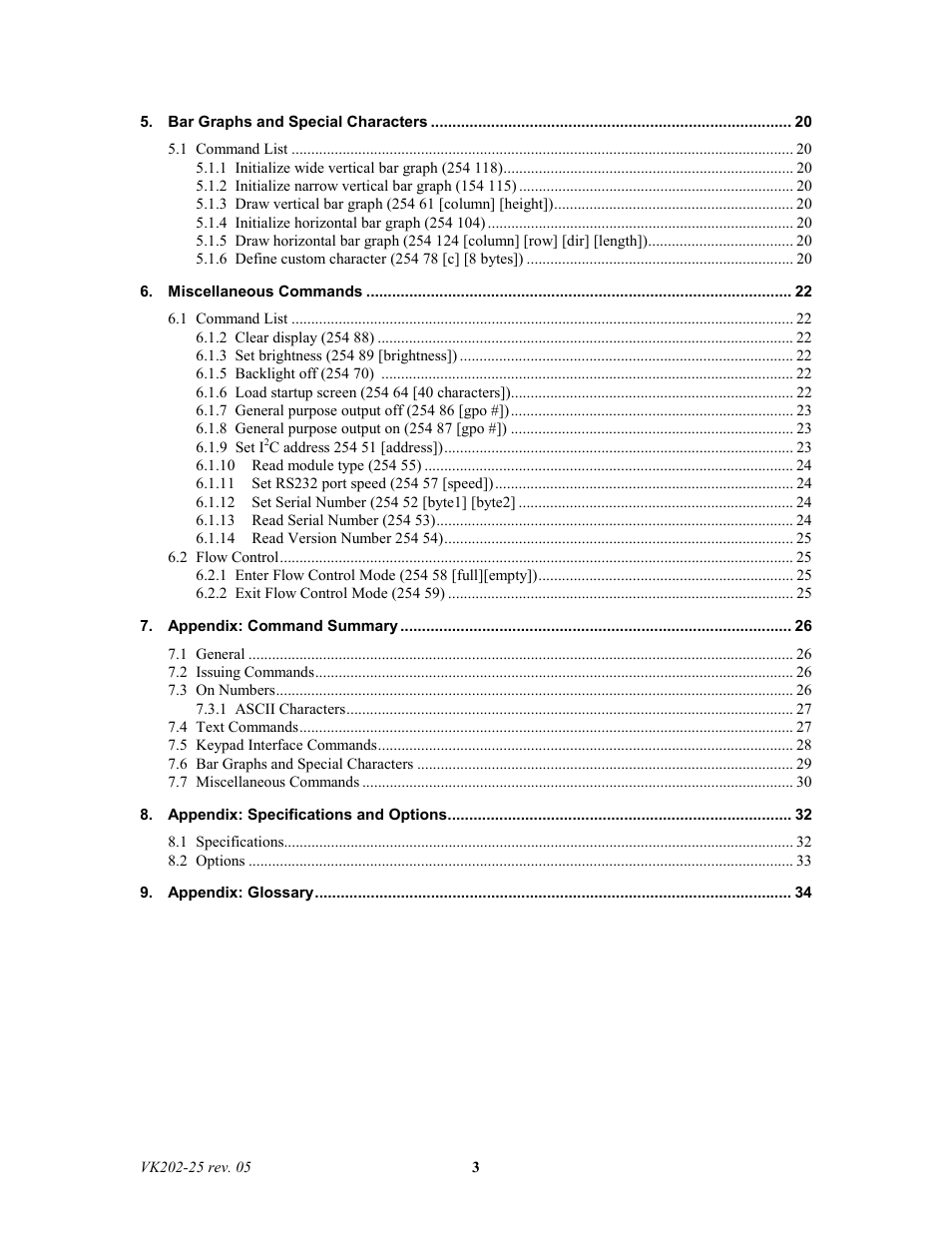 Matrix Orbital VK202-25 Legacy User Manual | Page 3 / 35