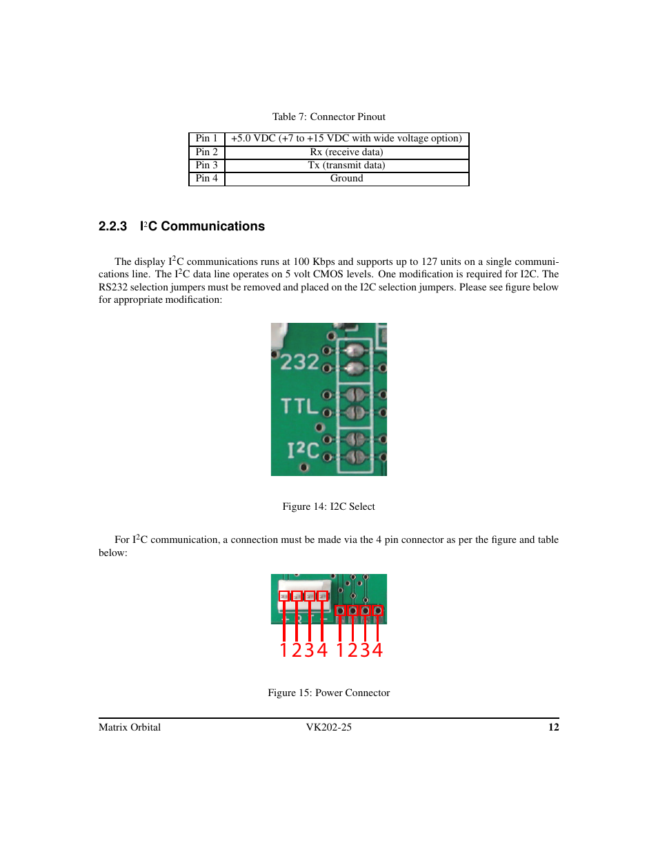 Matrix Orbital VK202-25 Legacy User Manual | Page 16 / 49