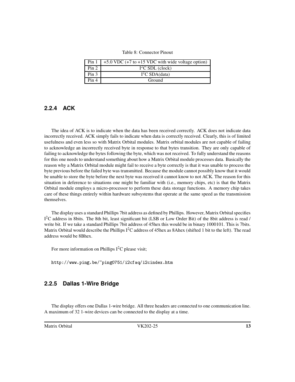 Matrix Orbital VK202-25 Legacy User Manual | Page 17 / 49